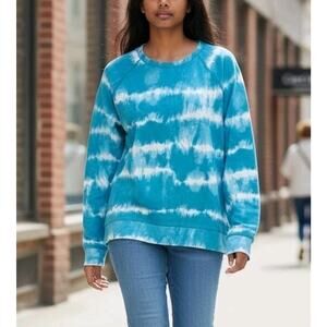 Michael Kors women's Sweatshirt Long Sleeve Top, Tie Die Blue Size Medium